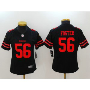 Nike 49ers 56 Reuben Foster Black Vapor Untouchable Limited Women Jersey