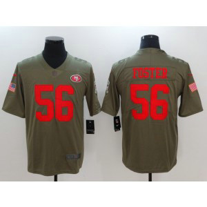 Nike 49ers 56 Reuben Foster Olive 2017 Salute To Service Limited Men Jersey