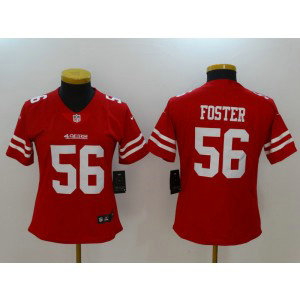 Nike 49ers 56 Reuben Foster Red Vapor Untouchable Limited Women Jersey