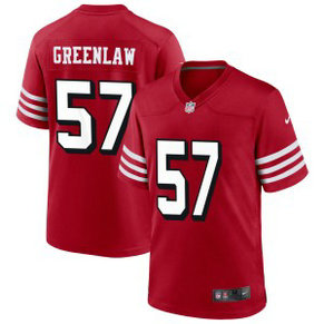 Nike 49ers 57 Dre Greenlaw Red Throwback 2022 New Vapor Untouchable Limited Men Jersey