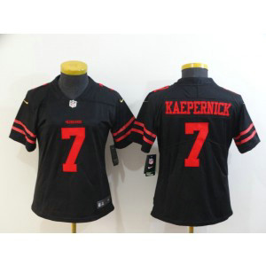 Nike 49ers 7 Colin Kaepernick Black Vapor Untouchable Limited Women Jersey