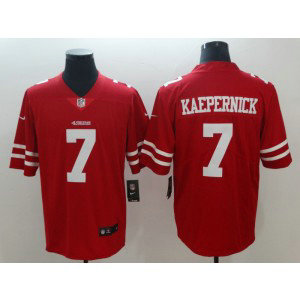 Nike 49ers 7 Colin Kaepernick Red Vapor Untouchable Limited Men Jersey