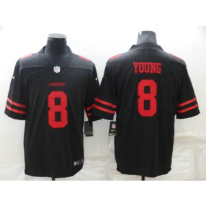 Nike 49ers 8 Steve Young Black Vapor Untouchable Limited Men Jersey