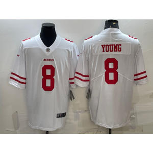 Nike 49ers 8 Steve Young White New Vapor Limited Men Jersey
