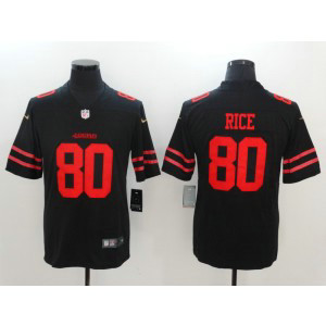 Nike 49ers 80 Jerry Rice Black Vapor Untouchable Limited Men Jersey
