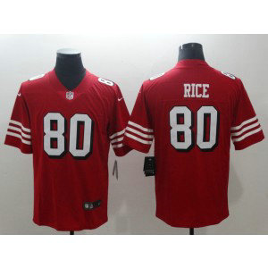 Nike 49ers 80 Jerry Rice Red 2018 Vapor Untouchable Limited Men Jersey