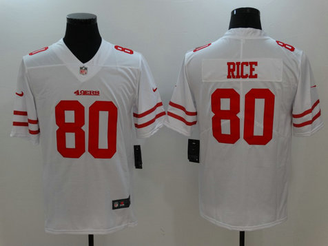 Nike 49ers 80 Jerry Rice White Vapor Untouchable Player Limited Jersey