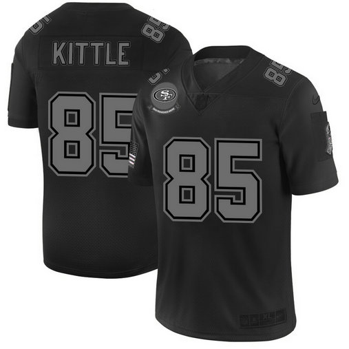 Nike 49ers 85 George Kittle 2019 Black Salute To Service Fashion Limited Jersey