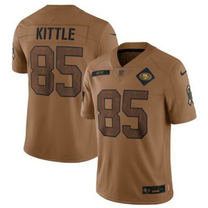 Nike 49ers 85 George Kittle 2023 Brown Salute To Service Limited Men Jersey