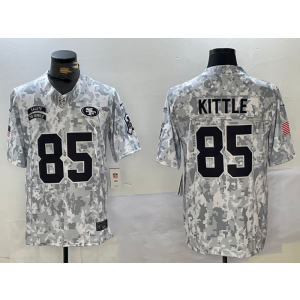 Nike 49ers 85 George Kittle Arctic Camo 2024 F.U.S.E. Salute to Service Limited Men Jersey