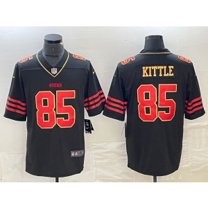 Nike 49ers 85 George Kittle Black Gold Vapor Limited Men Jersey