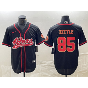 Nike 49ers 85 George Kittle Black Red Vapor Baseball Limited Men Jersey