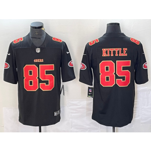 Nike 49ers 85 George Kittle Black Red Vapor Untouchable Limited Men Jersey