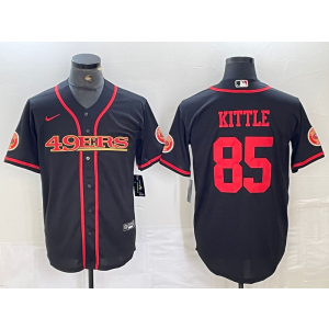 Nike 49ers 85 George Kittle Black Vapor Baseball Limited Men Jersey