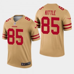 Nike 49ers 85 George Kittle Gold Inverted Legend Men Jersey