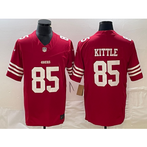 Nike 49ers 85 George Kittle Red 2023 F.U.S.E Vapor Limited Men Jersey