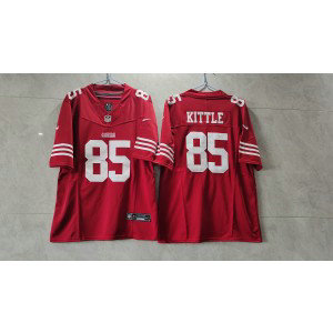 Nike 49ers 85 George Kittle Red 2023 F.U.S.E Vapor Limited Men Jersey