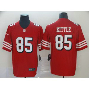 Nike 49ers 85 George Kittle Red Throwback Vapor Untouchable Limited Men Jersey