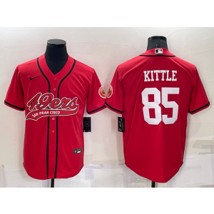 Nike 49ers 85 George Kittle Red Vapor Baseball Limited Men Jersey