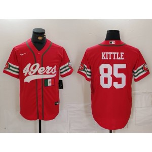 Nike 49ers 85 George Kittle Red Vapor Baseball Limited Men Jersey