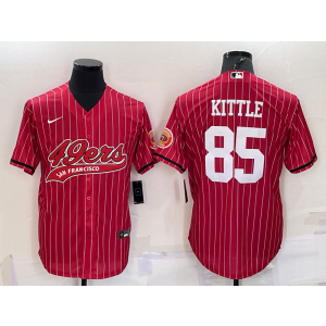 Nike 49ers 85 George Kittle Red Vapor Baseball Limited Men Jerseys