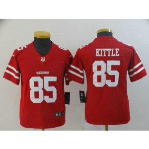 Nike 49ers 85 George Kittle Red Vapor Untouchable Limited Youth Jersey