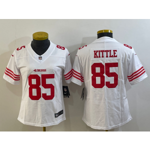 Nike 49ers 85 George Kittle White 2022 New Vapor Untouchable Limited Women Jersey