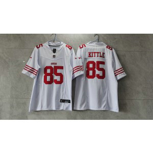 Nike 49ers 85 George Kittle White 2023 F.U.S.E Vapor Limited Men Jersey