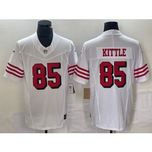 Nike 49ers 85 George Kittle White Throwback 2023 F.U.S.E Vapor Limited Men Jersey