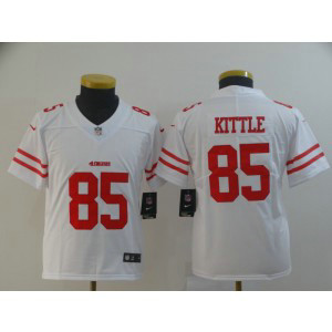 Nike 49ers 85 George Kittle White Vapor Untouchable Limited Youth Jersey