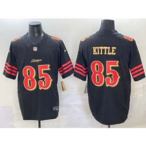 Nike 49ers 85 George kittle Black Gold Rivalries F.U.S.E. Vapor Limited Men Jersey