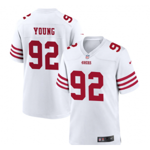 Nike 49ers 92 Chase Young White Vapor Untouchable Limited Men Jersey