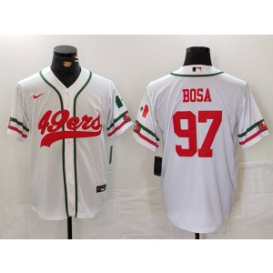 Nike 49ers 97 Bosa White Vapor Baseball Limited Men Jersey