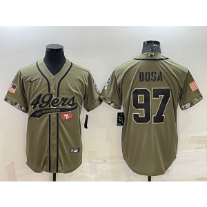 Nike 49ers 97 Nick Bosa 2022 Salute To Service Baseball Limited Men Jersey
