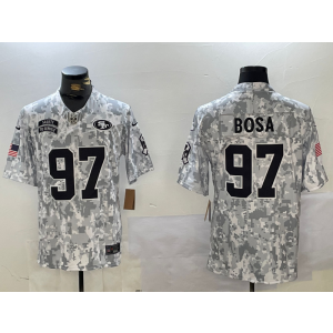 Nike 49ers 97 Nick Bosa Arctic Camo 2024 F.U.S.E. Salute to Service Limited Men Jersey