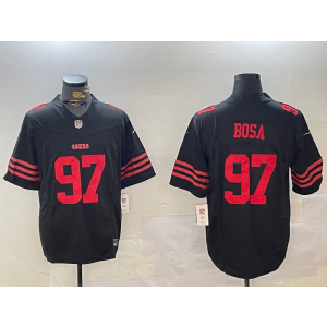 Nike 49ers 97 Nick Bosa Black 2024 F.U.S.E. Vapor Limited Men Jersey