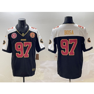 Nike 49ers 97 Nick Bosa Black Thanksgiving Day F.U.S.E. Vapor Limited Men Jersey