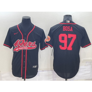 Nike 49ers 97 Nick Bosa Black Vapor Baseball Limited Men Jersey