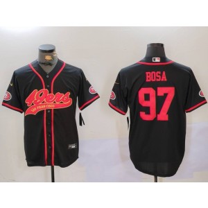 Nike 49ers 97 Nick Bosa Black Vapor Baseball Limited Men Jersey