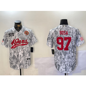 Nike 49ers 97 Nick Bosa Camo Vapor Baseball Limited Men Jersey