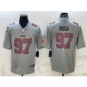 Nike 49ers 97 Nick Bosa Gray Atmosphere Fashion Vapor Limited Men Jersey