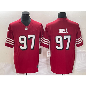 Nike 49ers 97 Nick Bosa Red 2023 F.U.S.E Vapor Limited Men Jersey