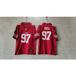 Nike 49ers 97 Nick Bosa Red 2023 F.U.S.E Vapor Limited Men Jersey