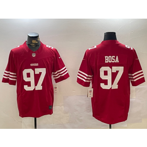 Nike 49ers 97 Nick Bosa Red 2024 F.U.S.E. Vapor Limited Men Jersey