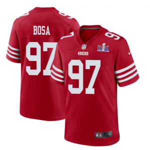 Nike 49ers 97 Nick Bosa Red 2024 Super Bowl LVIII Vapor Limited Men Jersey
