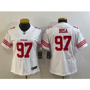 Nike 49ers 97 Nick Bosa White 2022 New Vapor Untouchable Limited Women Jersey