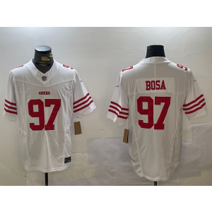 Nike 49ers 97 Nick Bosa White 2024 F.U.S.E. Vapor Limited Men Jersey