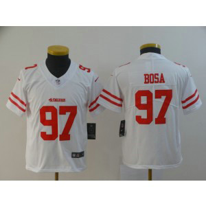 Nike 49ers 97 Nick Bosa White Vapor Untouchable Limited Youth Jersey