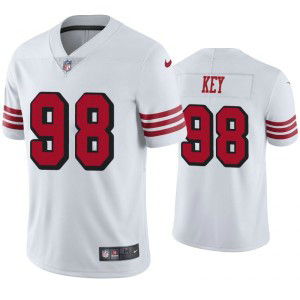 Nike 49ers 98 Arden Key White Color Rush Limited Men Jersey