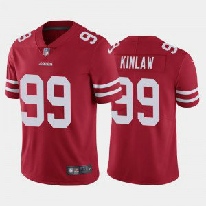 Nike 49ers 99 Javon Kinlaw Red 2020 NFL Draft Vapor Limited Men Jersey